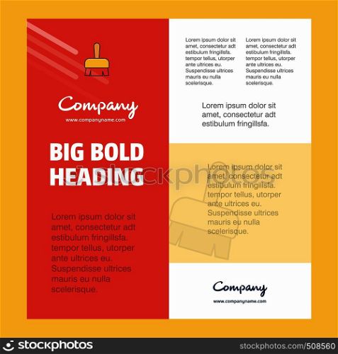 Brush Business Company Poster Template. with place for text and images. vector background