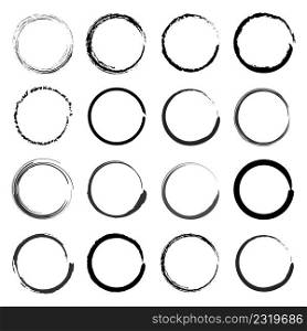 Brush circles, great design for any purposes. Watercolor brush texture. Hand drawn line. Vector illustration. stock image. EPS 10.. Brush circles, great design for any purposes. Watercolor brush texture. Hand drawn line. Vector illustration. stock image.