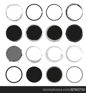 brush circles. Round shape. Grunge texture. Vector illustration. stock image. EPS 10.. brush circles. Round shape. Grunge texture. Vector illustration. stock image.