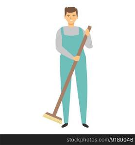 Brush cleaning icon cartoon vector. Work house. People master. Brush cleaning icon cartoon vector. Work house
