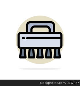 Brush, Cleaning, Set Abstract Circle Background Flat color Icon