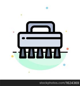Brush, Cleaning, Set Abstract Flat Color Icon Template
