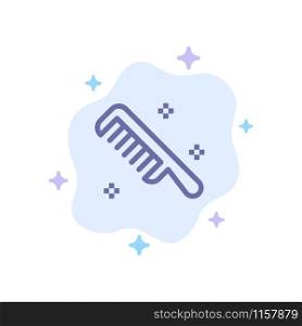 Brush, Comb, Cosmetic, Clean Blue Icon on Abstract Cloud Background