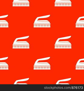 Brush for cleaning pattern repeat seamless in orange color for any design. Vector geometric illustration. Brush for cleaning pattern seamless