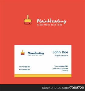Brush logo Design with business card template. Elegant corporate identity. - Vector