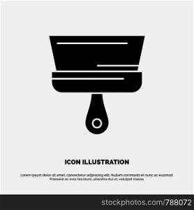 Brush, Paint, Paintbrush, Tool solid Glyph Icon vector