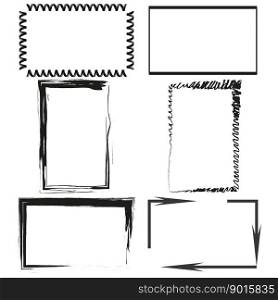 Brush rectangles frames. Brush texture. Vector illustration. EPS 10.. Brush rectangles frames. Brush texture. Vector illustration.