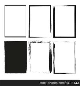 Brush rectangles. Vector illustration. EPS 10.. Brush rectangles. Vector illustration.