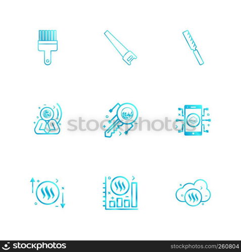 brush , saw , knife ,crypto currency , stratis , money, coins , crypto , currency, dollar, graph , business, bank , icon, vector, design, flat, collection, style, creative, icons