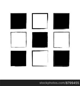brush squares. Ink paint brush stain square. Grunge texture. Vector illustration. stock image. EPS 10.. brush squares. Ink paint brush stain square. Grunge texture. Vector illustration. stock image.