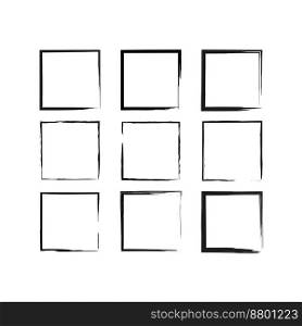 brush squares. Ink paint brush stain square. Grunge texture. Vector illustration. stock image. EPS 10.. brush squares. Ink paint brush stain square. Grunge texture. Vector illustration. stock image.
