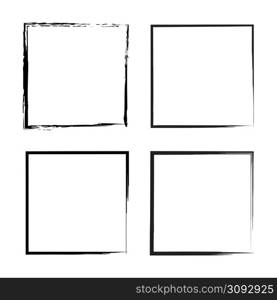 Brush squares on white background. Hand drawn sketch. Grunge texture. Vector illustration. stock image. EPS 10.. Brush squares on white background. Hand drawn sketch. Grunge texture. Vector illustration. stock image.