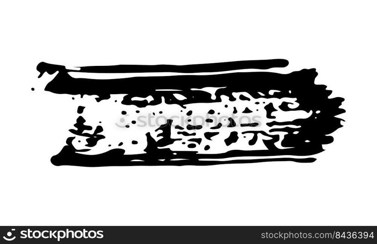 Brush stroke hand drawn grunge texture vector illustration isolated on white background.. Brush stroke hand drawn grunge texture vector illustration isolated on white background