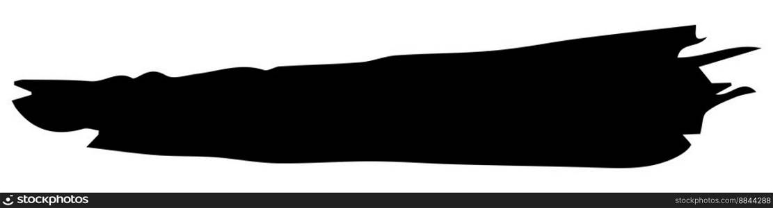 Brush strokes black silhouette in grunge style. Irregular shapes and rough edges. Vector design element for t-shirt or website.. Brush strokes black silhouette in grunge style. Irregular shapes and rough edges. Design element for t-shirt or website.