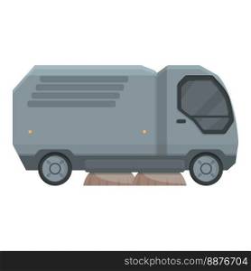 Brush sweeper icon cartoon vector. Street truck. Clean broom. Brush sweeper icon cartoon vector. Street truck