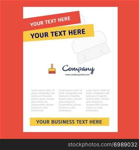 Brush Title Page Design for Company profile ,annual report, presentations, leaflet, Brochure Vector Background