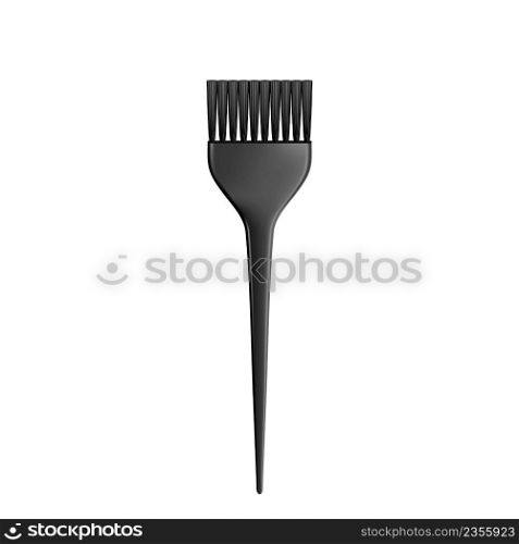 Brush Tool For Hair Paint In Beauty Salon Vector. Brush Hairstylist Accessory For Painting And Coloring Client. Hairbrush Beautician Cosmetology Service Template Realistic 3d Illustration. Brush Tool For Hair Paint In Beauty Salon Vector