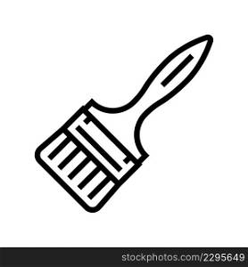 brush tool line icon vector. brush tool sign. isolated contour symbol black illustration. brush tool line icon vector illustration