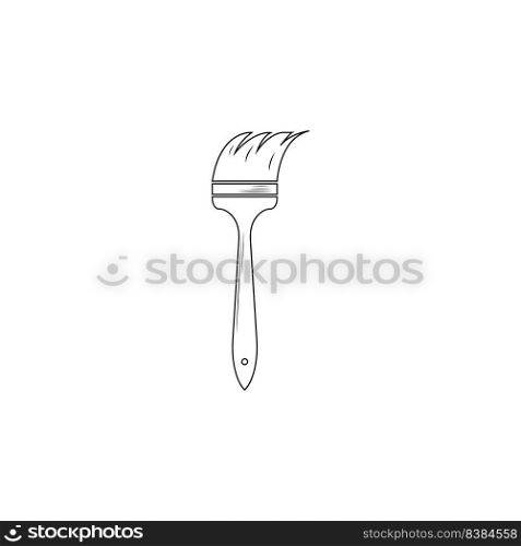 brush tool logo illustration design