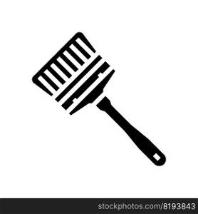 brush tool repair glyph icon vector. brush tool repair sign. isolated symbol illustration. brush tool repair glyph icon vector illustration