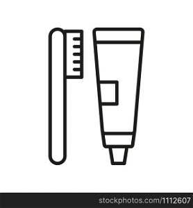 Brush Toothpaste icon vector design templates on white background