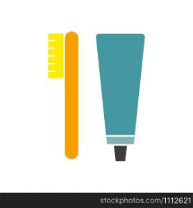 Brush Toothpaste icon vector design templates on white background