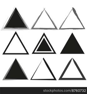 brush triangles. Ink paint brush stain. Vector illustration. stock image. EPS 10.. brush triangles. Ink paint brush stain. Vector illustration. stock image.