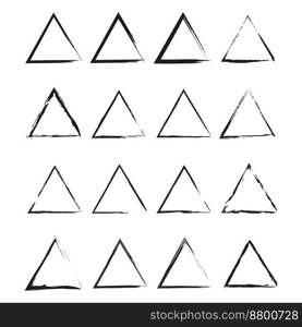 brush triangles. Vector illustration. EPS 10.