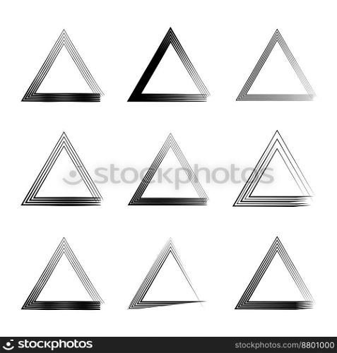 brush triangles. Vector illustration. EPS 10.