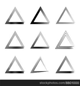 brush triangles. Vector illustration. EPS 10.