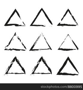 brush triangles. Vector illustration. EPS 10.. brush triangles. Vector illustration.