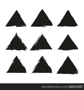 brush triangles. Vector illustration. EPS 10.. brush triangles. Vector illustration.