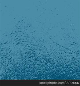 Brushed blue paint cover. Empty aging design element. Grunge rough dirty background. Overlay aged grainy messy template. Distress urban used texture. Renovate wall frame grimy backdrop. EPS10 vector. Distress Blue Background