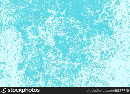 Brushed blue paint cover. Empty aging design element. Grunge rough dirty background. Overlay aged grainy messy template. Distress urban used texture. Renovate wall frame grimy backdrop. EPS10 vector