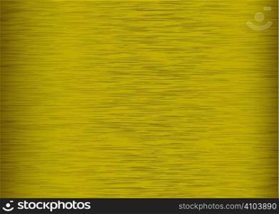 Brushed metal background with a golden colour and copy space