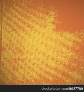 Brushed yellow paint cover. Distress urban used texture. Grunge rough dirty background. Overlay aged grainy messy template. Renovate wall scratched backdrop. Empty aging design element. EPS10 vector. Yellow Grunge Background