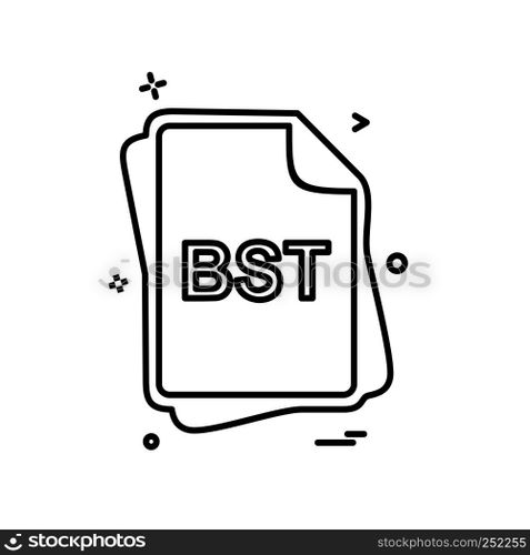 BST file type icon design vector