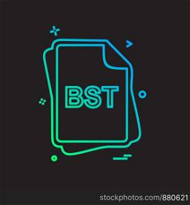 BST file type icon design vector
