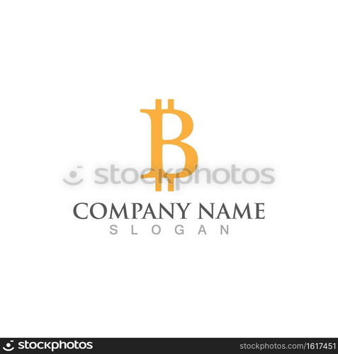 Btc coin logo and symbol vector image