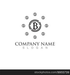 Btc coin logo and symbol vector image