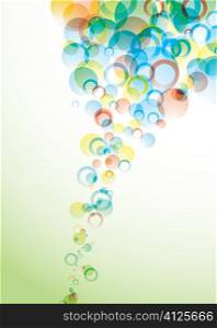 Bubble abstract background with floating circular design pattern