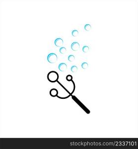 Bubble Blower Icon, Kids Soap Bubble Maker Vector Art Illustration
