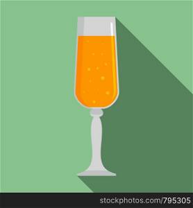 Bubble champagne glass icon. Flat illustration of bubble champagne glass vector icon for web design. Bubble champagne glass icon, flat style