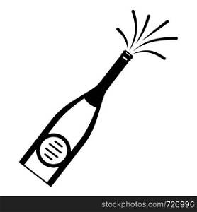Bubble champagne icon. Simple illustration of bubble champagne vector icon for web. Bubble champagne icon, simple style