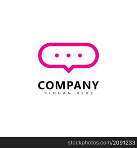 Bubble Chat Icon Logo Vector Illustration Template