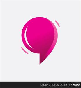 Bubble chat logo design template