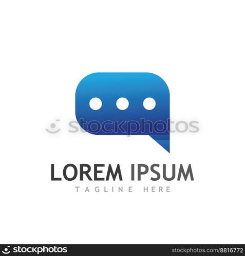 bubble chat logo vector image