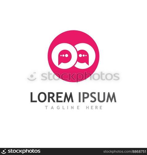 bubble chat logo vector image