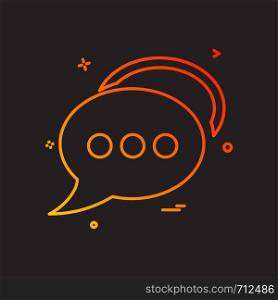 bubble chat talk icon vector design