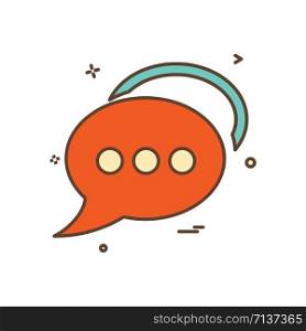 bubble chat talk icon vector design